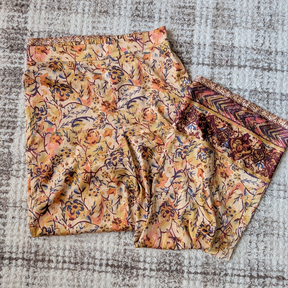 Rachel Zoe Patterned Satin Pants